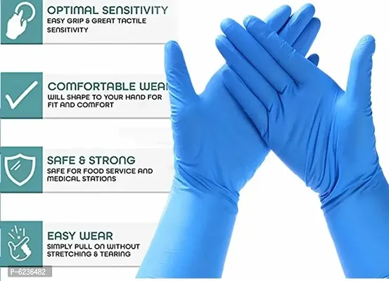 4 Pairs Latex Rubber Powder Free Nitrile Gloves for Household Work And Hair Dye-thumb5