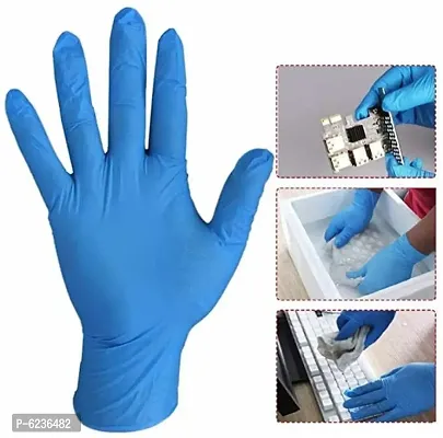 4 Pairs Latex Rubber Powder Free Nitrile Gloves for Household Work And Hair Dye-thumb4