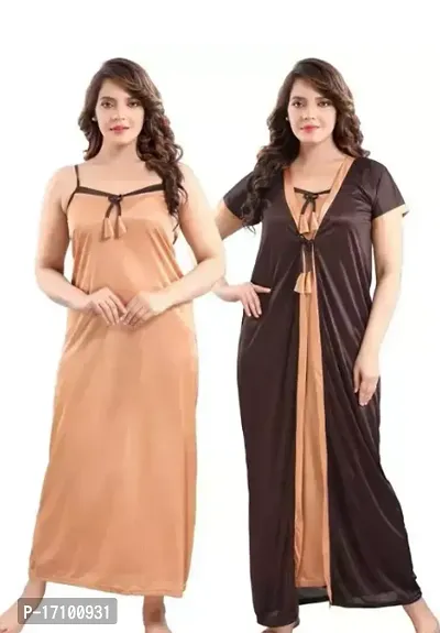 Elegant Satin Nightdress For Women-thumb0