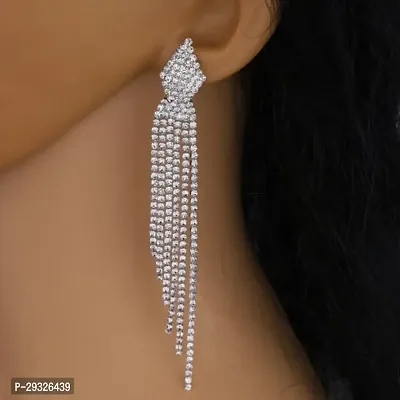 Silver Alloy Earrings For Women