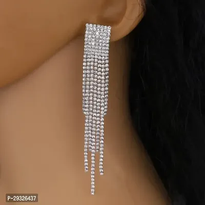 Silver Alloy Earrings For Women