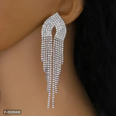 Silver Alloy Earrings For Women