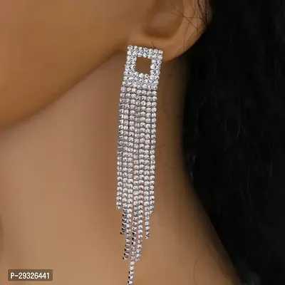 Silver Alloy Earrings For Women