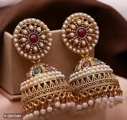 Golden Jhumka  Earring-thumb0