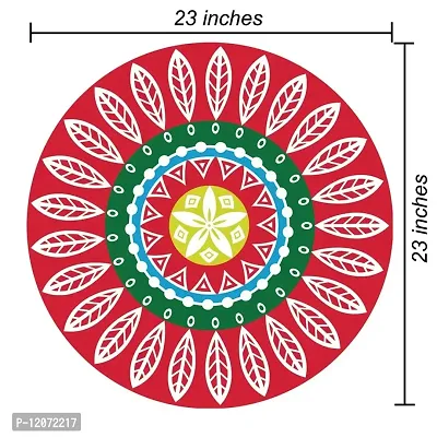 100yellow? Diwali Festive Rangoli Floral Pattern Floor Sticker PVC Vinyl Floor Art Beautiful Rangoli-thumb4