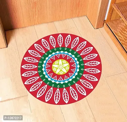 100yellow? Diwali Festive Rangoli Floral Pattern Floor Sticker PVC Vinyl Floor Art Beautiful Rangoli-thumb2