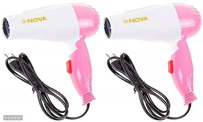 Nova Foldable Hair Dryer For Men  Women, Multicolour, Pack Of 2