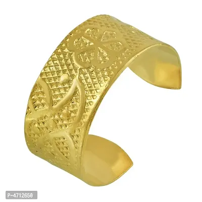 Gold Brass Laser Engraved Finger Cuff Finger Ring Free Size for Unisex-thumb0