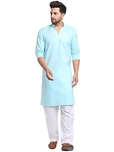 Classic Blend Solid Kurta Bottom Set for Men