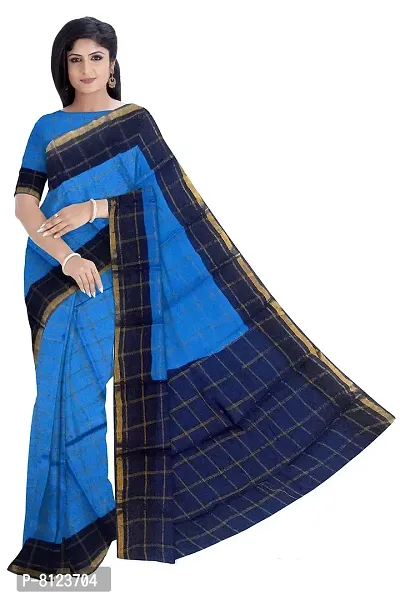 Women's Madurai Cotton Saree (JJDS-002_Blue)-thumb0