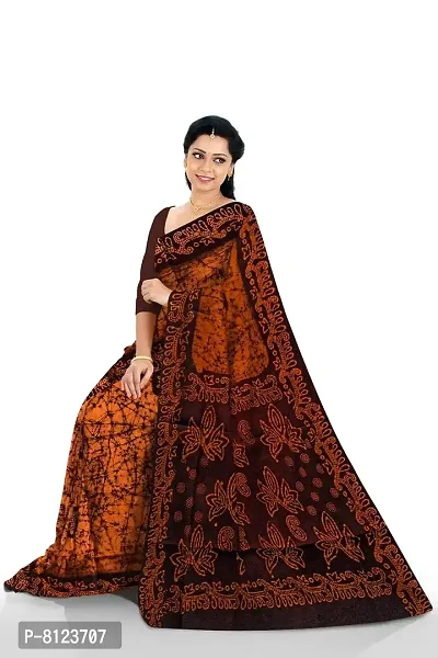 Madurai Sungudi Cotton Saree Moodu Pani Buta, reddish brown-thumb4