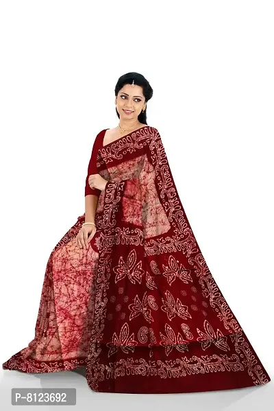 Madurai Sungudi Cotton Saree Moodu Pani Buta, red-thumb4