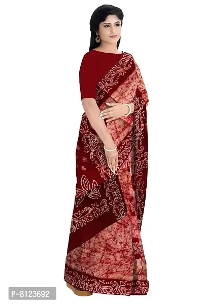 Madurai Sungudi Cotton Saree Moodu Pani Buta, red-thumb5