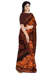 Madurai Sungudi Cotton Saree Moodu Pani Buta, reddish brown-thumb4