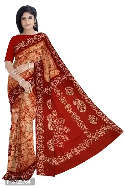 Madurai Sungudi Cotton Saree Moodu Pani Buta, r brown