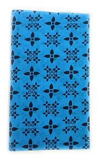 MADURAI COTTON HANDLOOM PRINTED SAREE - 6 YARDS (1) (PC BLUE)-thumb1