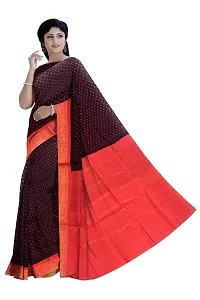 Madurai Sungudi Cotton Saree One Side Pulli, maroon_f orange-thumb1