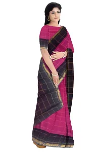 Madurai Sungudi Cotton Big Zari Checked Saree, purple-thumb4