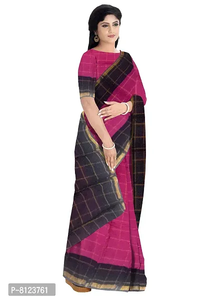 Madurai Sungudi Cotton Big Zari Checked Saree, purple-thumb5