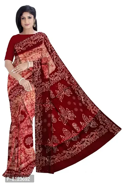 Madurai Sungudi Cotton Saree Moodu Pani Buta, red-thumb0