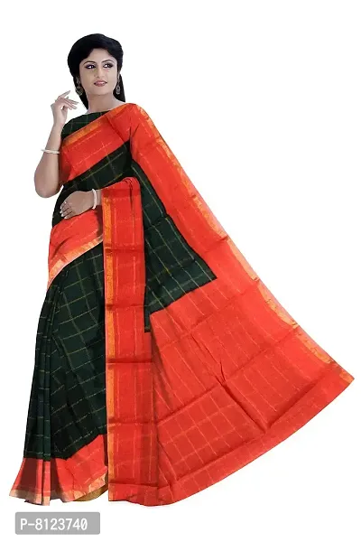 Women's Madurai Cotton Saree (JJDS-002_Green)-thumb2