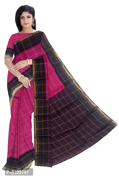 Madurai Sungudi Cotton Big Zari Checked Saree, purple