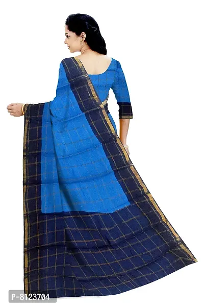 Women's Madurai Cotton Saree (JJDS-002_Blue)-thumb3