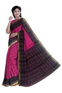 Madurai Sungudi Cotton Big Zari Checked Saree, purple-thumb1