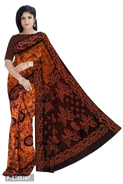 Madurai Sungudi Cotton Saree Moodu Pani Buta, reddish brown-thumb0