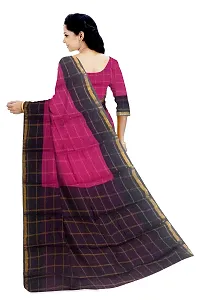 Madurai Sungudi Cotton Big Zari Checked Saree, purple-thumb2