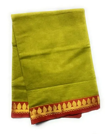 madurai saree double zari border - yards (Rajmata - radium green)