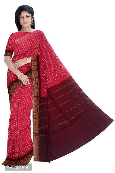 Buy NS Women's Pure Cotton Sungudi Saree with Gold Jari Checked and Double  side Border Madurai Cotton South Cotton Rust Colour at Amazon.in