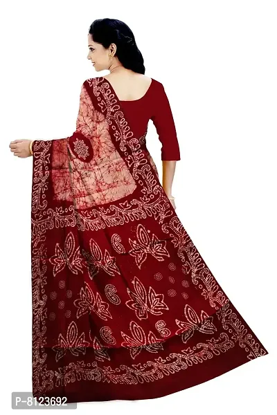 Madurai Sungudi Cotton Saree Moodu Pani Buta, red-thumb3