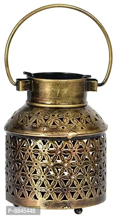 Metal Handmade Indian Art Iron T-Light Candle Holder Beautiful Artifact-thumb0