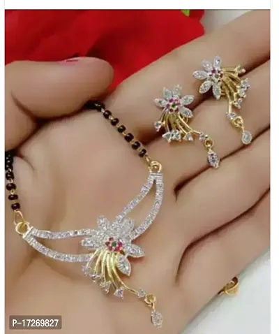 Stylish Golden Alloy Embellished Jewellery Set For Women-thumb0