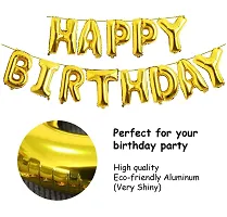 Presents Happy Birthday Decoration Combo 43Pcs Set Foil Banner And Balloons For Girls Adult Wife Girl Friend 1st 30th Birthday Party Decoration pack of 43 Gold Black Silver 43pc-thumb4