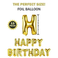 Presents Happy Birthday Decoration Combo 43Pcs Set Foil Banner And Balloons For Girls Adult Wife Girl Friend 1st 30th Birthday Party Decoration pack of 43 Gold Black Silver 43pc-thumb2