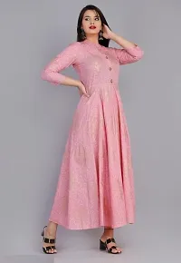 Stylish Anarkali Pink Printed Rayon Kurta top For Women-thumb2