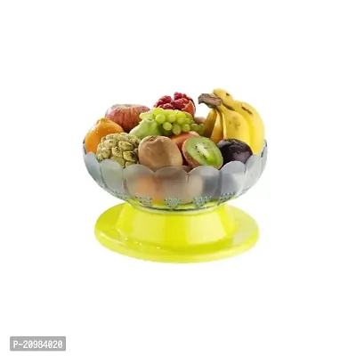 RK HUB Plastic Revolving Fruit Basket (Yellow)-thumb0