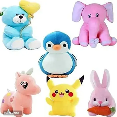 Super Soft Combo of 6 Stuffed Toys for Kids