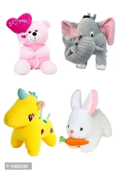 Special Combo of 4 Super Soft Plush Teddy Rabbit with Carrot