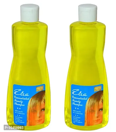 Elsa Concentrated Family Shampoo with Lanolin  Conditioners Combo Pack 500 ML X 2 Pcs.-thumb0