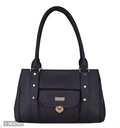 Trendy BlackAcrylic Solid Handbag For Women