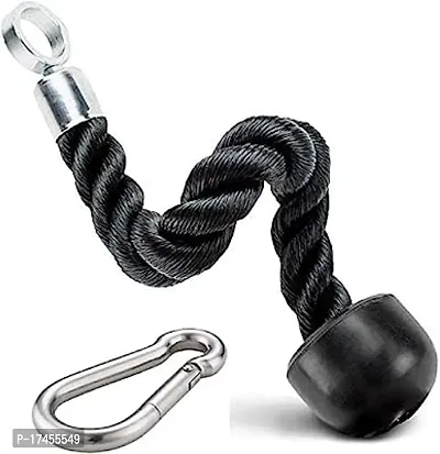 Classic  Tricep Pull Down Rope Cable Attachments With Snap Hook 28 Inch Gym Rope For Home Press Down Workout