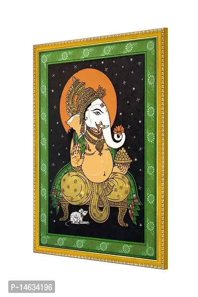 999STORE Lord Ganesha Photo Painting With Photo Frame For Mandir/Temple Lord Ganesha Photo Frames For Wall (MDF  Fiber_12X8 Inches) God0185-thumb3