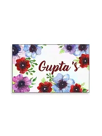 999Store Printed Flowers for Home Name Plate (MDF_12 X7.5 Inches_Multi)-thumb1