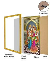 999STORE Lord Ganesha Photo Painting With Photo Frame For Mandir/Temple Lord Ganesha Photo Frames For Wall (MDF  Fiber_12X8 Inches) God0185-thumb4