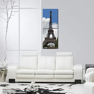 Multiple Frames Effiel Tower Art Panels Like Painting - 2 Frames (90 X40 Cms)