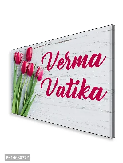 999Store Printed Flowers for Hotel Name Plate (MDF_12 X7.5 Inches_Multi)-thumb3