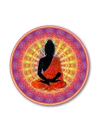 999STORE Meditation Buddha Multi Color Round Shape Wall Painting (MDF_11X11 Inch_Multi) RPainting031-thumb1